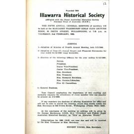 Illawarra Historical Society Bulletin January 1950
