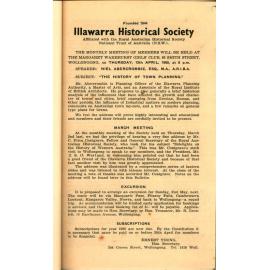 Illawarra Historical Society Bulletin March 1950
