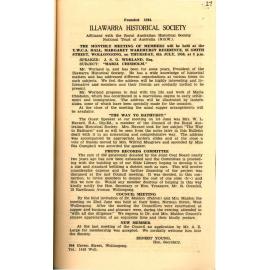 Illawarra Historical Society Bulletin June 1950