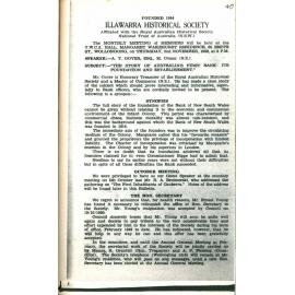 Illawarra Historical Society Bulletin October 1950