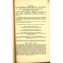 Illawarra Historical Society Bulletin June 1951