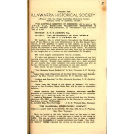 Illawarra Historical Society Bulletin July 1951