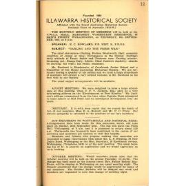 Illawarra Historical Society Bulletin August 1951