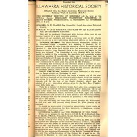 Illawarra Historical Society Bulletin October 1951