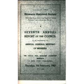 7th Annual Report of the Illawarra Historical Society 1951