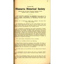 Illawarra Historical Society Bulletin April 1952