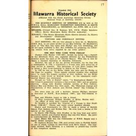 Illawarra Historical Society Bulletin May 1952