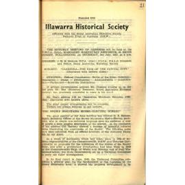 Illawarra Historical Society Bulletin June 1952