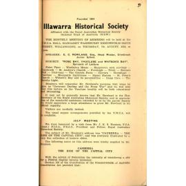 Illawarra Historical Society Bulletin July 1952