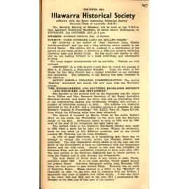 Illawarra Historical Society Bulletin September 1952