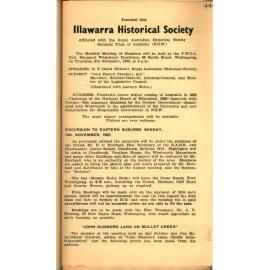 Illawarra Historical Society Bulletin October 1952