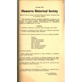 Illawarra Historical Society Bulletin January 1953