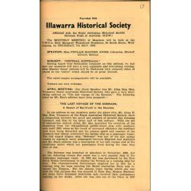 Illawarra Historical Society Bulletin April 1953