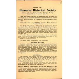Illawarra Historical Society Bulletin October 1953