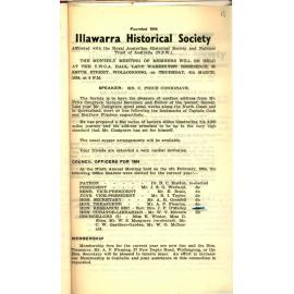 Illawarra Historical Society Bulletin February 1954