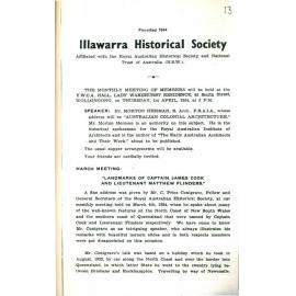 Illawarra Historical Society Bulletin March 1954