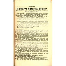 Illawarra Historical Society Bulletin June 1954