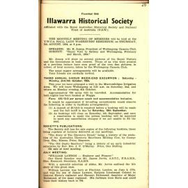 Illawarra Historical Society Bulletin July 1954