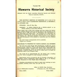 Illawarra Historical Society Bulletin September 1954
