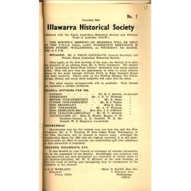 Illawarra Historical Society Bulletin February 1955