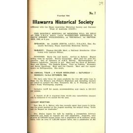 Illawarra Historical Society Bulletin August 1955