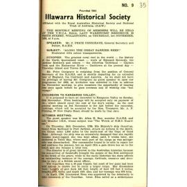 Illawarra Historical Society Bulletin October 1955