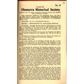 Illawarra Historical Society Bulletin November 1955