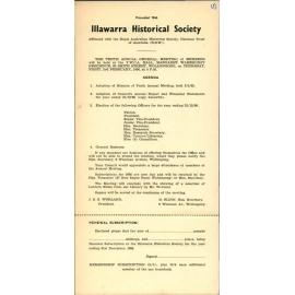 Illawarra Historical Society Bulletin January 1956