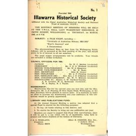 Illawarra Historical Society Bulletin February 1956
