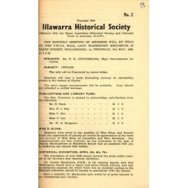 Illawarra Historical Society Bulletin April 1956