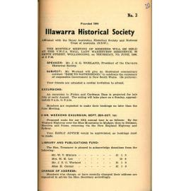 Illawarra Historical Society Bulletin May 1956
