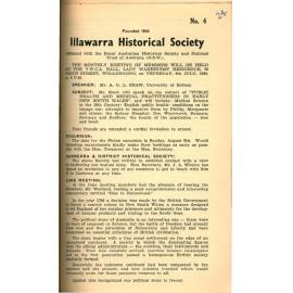 Illawarra Historical Society Bulletin June 1956