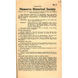 Illawarra Historical Society Bulletin July 1956