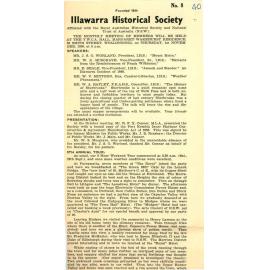 Illawarra Historical Society Bulletin October 1956