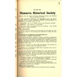 Illawarra Historical Society Bulletin March 1957