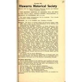 Illawarra Historical Society Bulletin October 1957