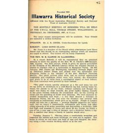 Illawarra Historical Society Bulletin November 1957