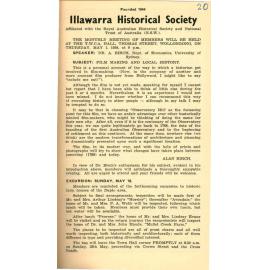 Illawarra Historical Society Bulletin April 1958