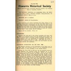 Illawarra Historical Society Bulletin May 1958