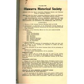 Illawarra Historical Society Bulletin January 1959