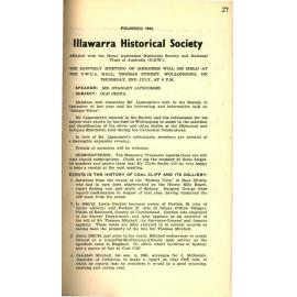 Illawarra Historical Society Bulletin June 1959