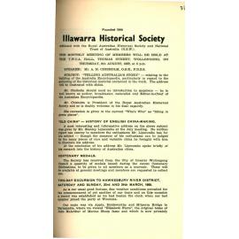 Illawarra Historical Society Bulletin July 1959