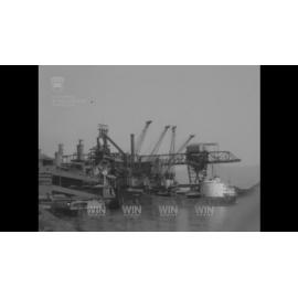 Dredge William J McKell in Port Kembla harbour