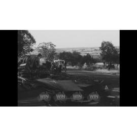 Semi-trailer crash on country road