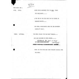 WIN News Anchor Script 31 January 1968