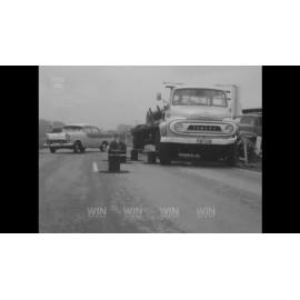 Truck and mini collision