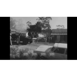 A van is on fire on a property at Mogo