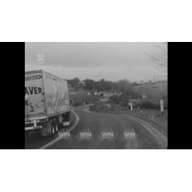 Biscuit truck crashes off road and is hit by train: CRUMBS!