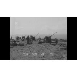 Army anti-aircraft training on the coast at Bass Point