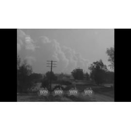 Big clouds of smoke from bushfires